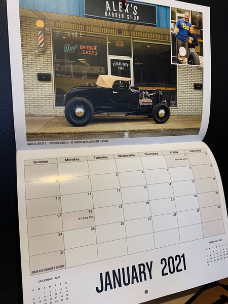Alex's Barber Shop 2021 Client & Car Calendar