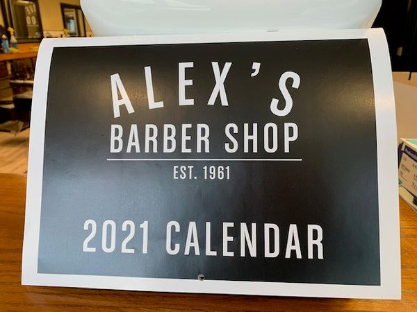 Alex's Barber Shop 2021 Client & Car Calendar