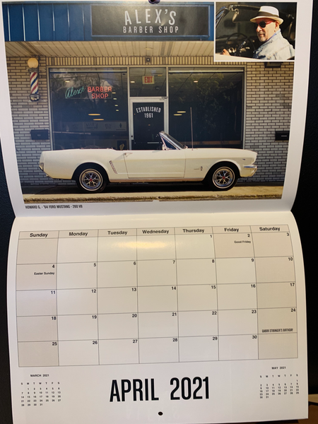 Alex's Barber Shop 2021 Client & Car Calendar